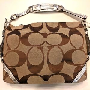 Large gold Coach purse